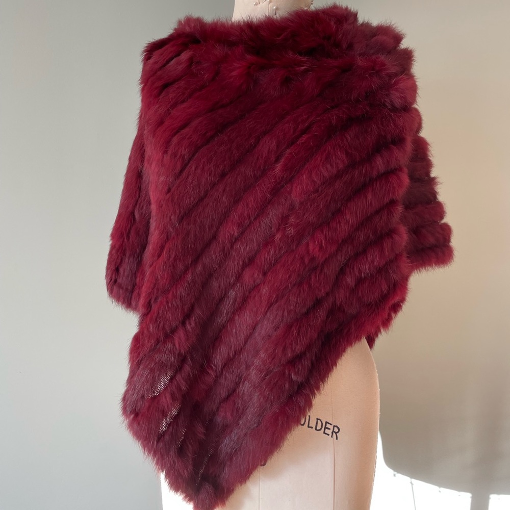 Real Rabbit Fur Cape